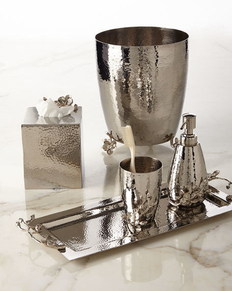 White Orchid Tissue Box Holder - RSVP Style