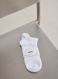 White Running Socks Low