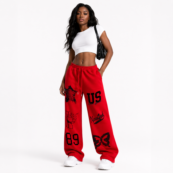 Women's 3D printed wide leg pants with mid-waist harem fit, regular thickness and casual styling for everyday outfit ease now