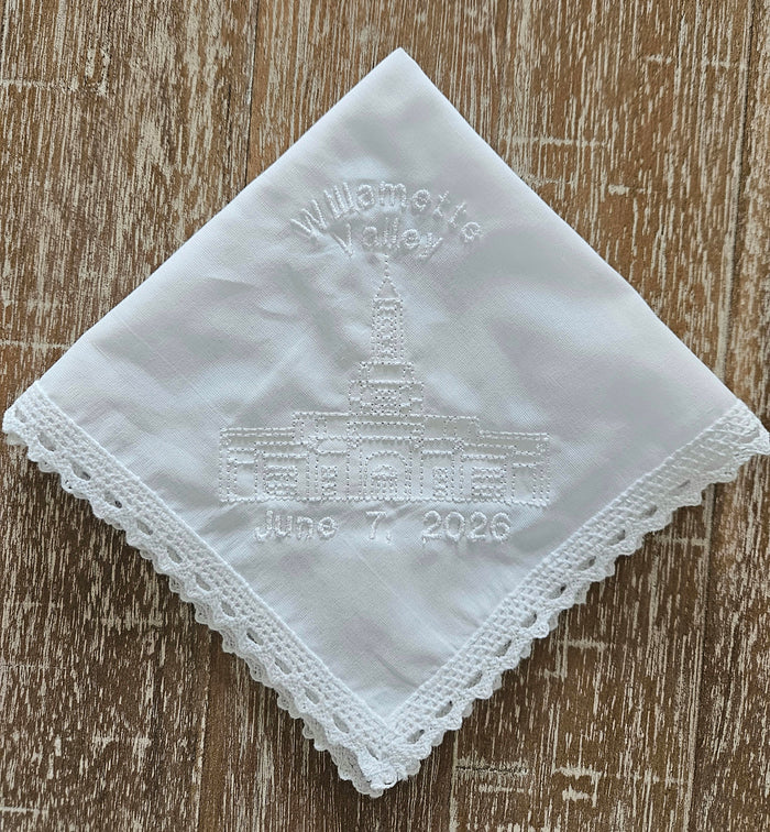 Willamette Valley Oregon Temple Dedication Hankie