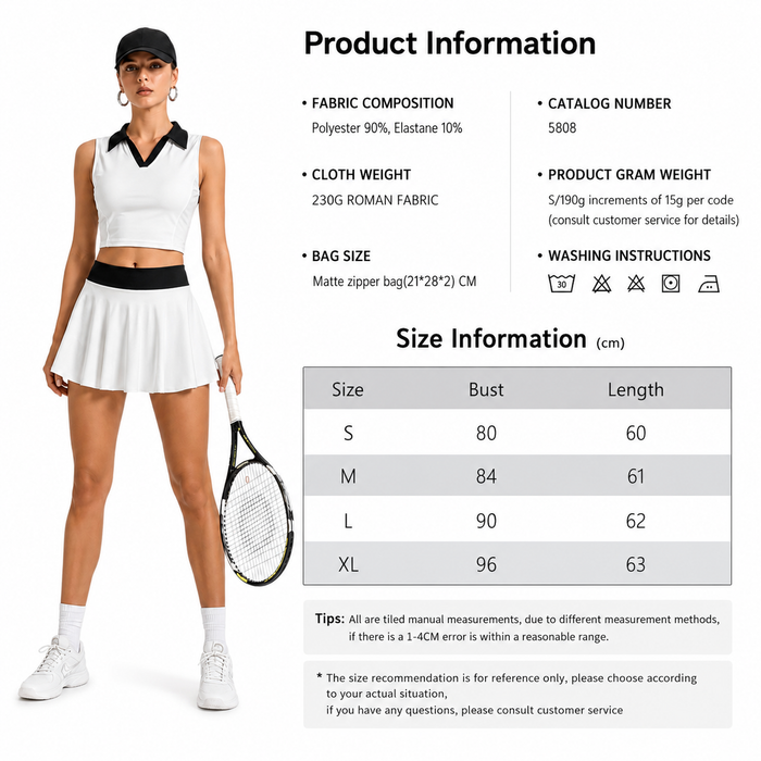 Workout set women with sleeveless slim-fit top and short skirt for yoga, Pilates, and active daily studio movement wear S-XL.