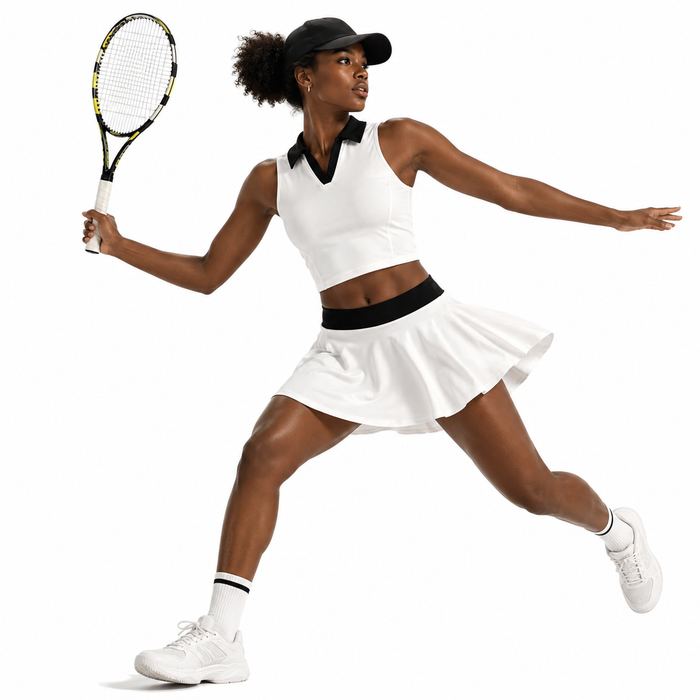Matching workout set with top and skirt for women, offering stretch comfort, sporty styling, and simple outfit planning daily