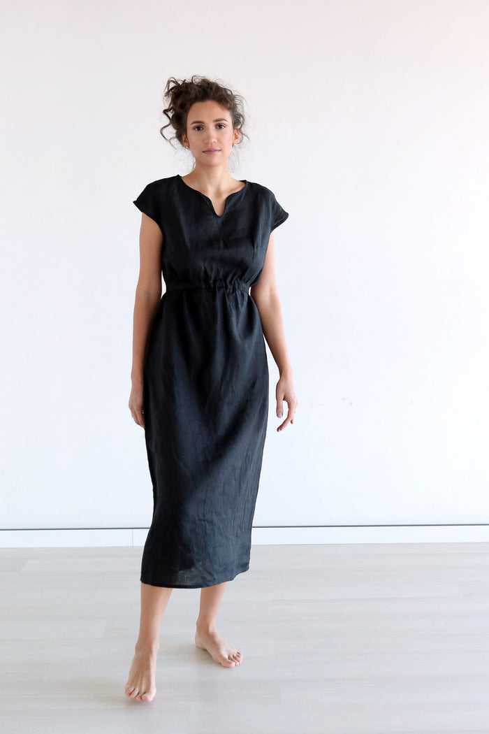 Women’s Belted Midi Dress LINA - IN STOCK
