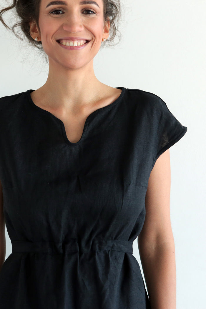 Women’s Belted Midi Dress LINA - IN STOCK