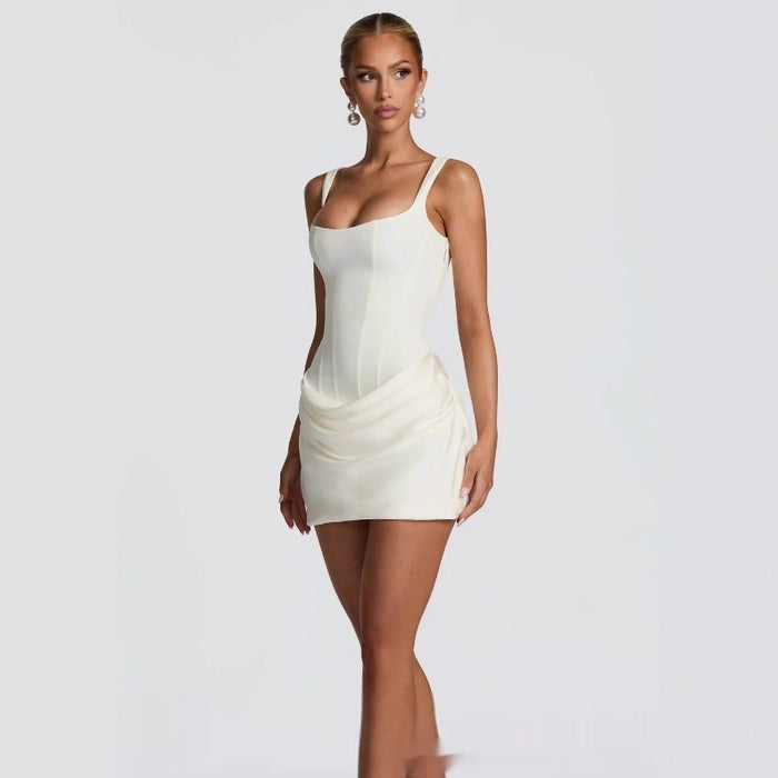 tight dress fabric texture close-up smooth solid color polyester bodycon women studio lighting