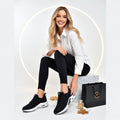 lightweight breathable sneakers women side profile flat sole