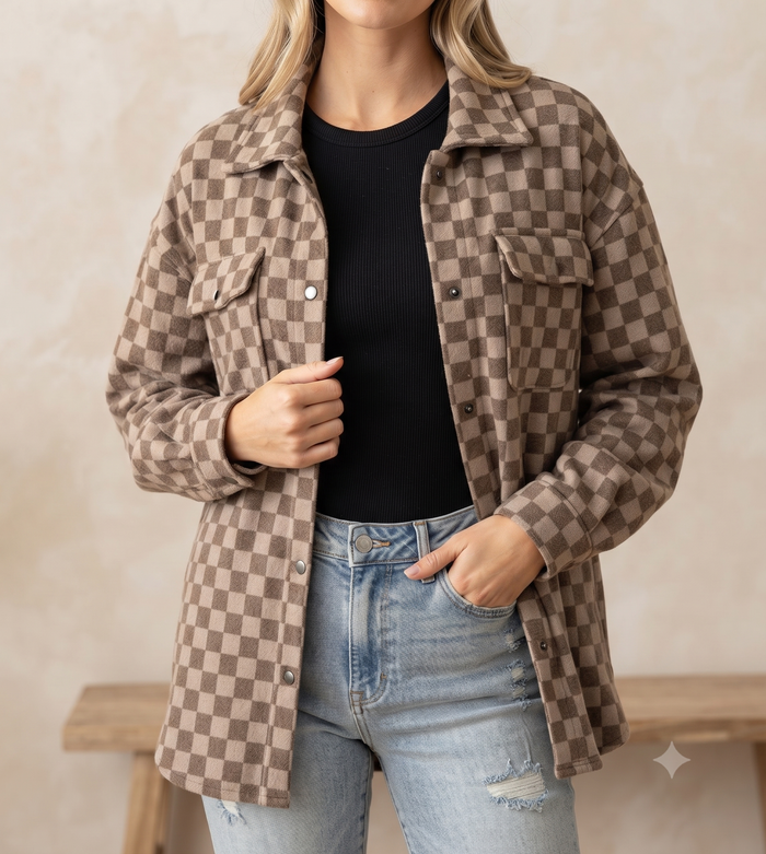Women's Brushed Tweed Shacket