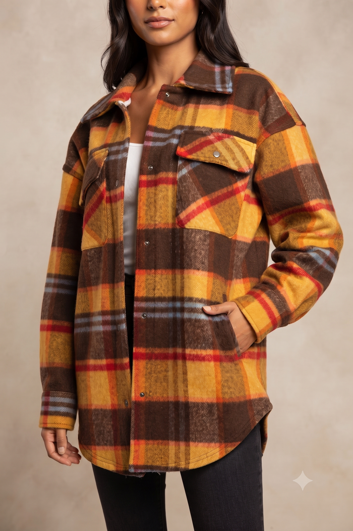 Women's Brushed Tweed Shacket