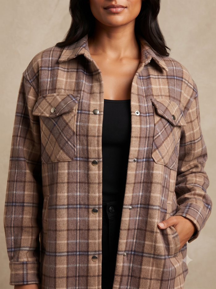 Women's Brushed Tweed Shacket