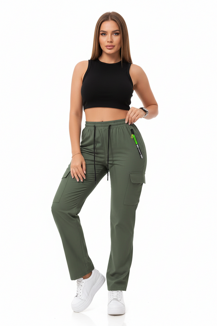 Street-style look with women's relaxed pocket pants made for off-duty outfits