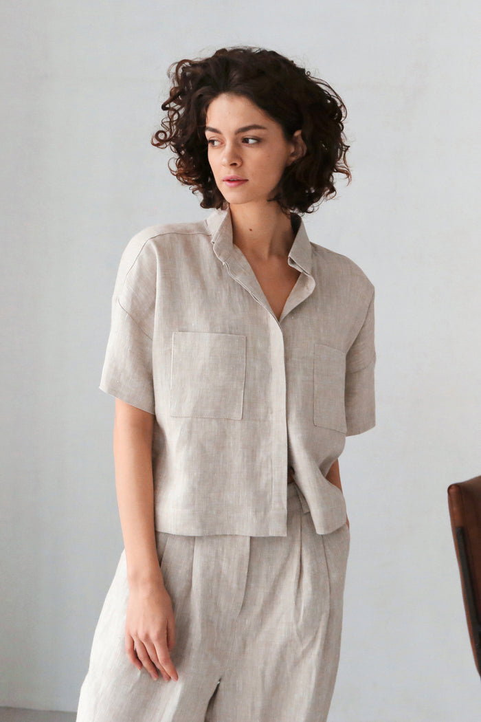 Women’s Linen Shirt RUE in Beige