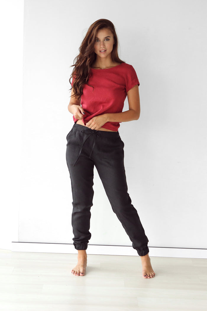 Women's Linen T-Shirt IRIS - IN STOCK