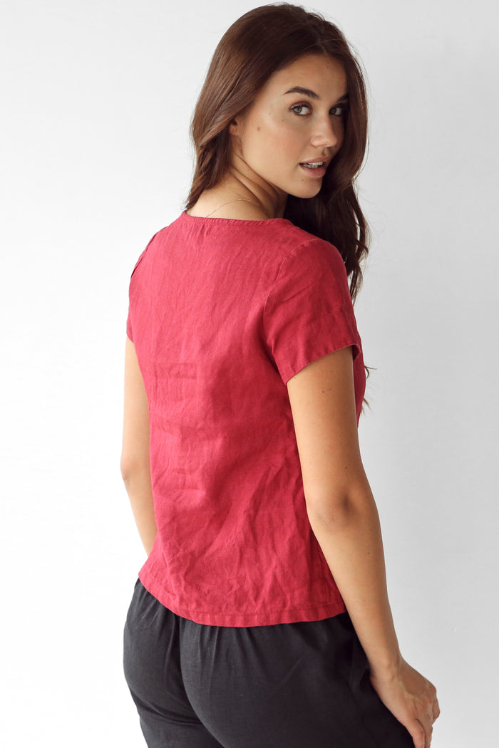 Women's Linen T-Shirt IRIS - IN STOCK