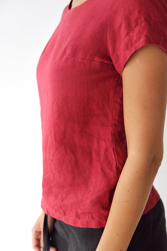 Women's Linen T-Shirt IRIS - IN STOCK