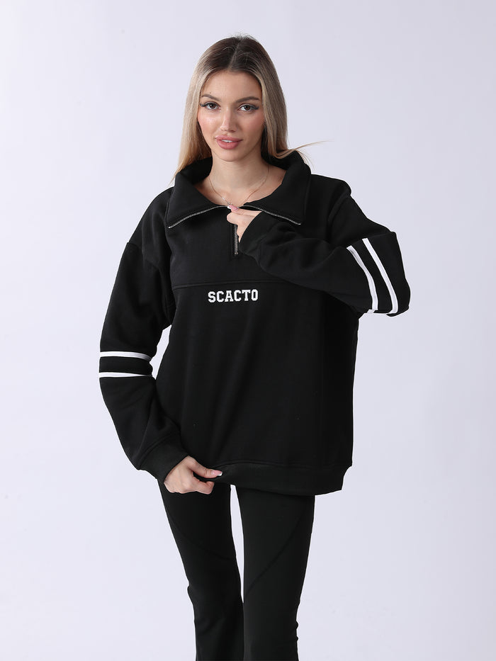 Minimal print hoodie front design