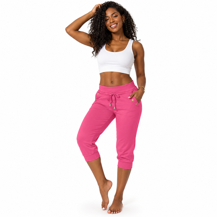 Women's Slim Fit Sweatpants Mid Rise Drawstring Wrinkle