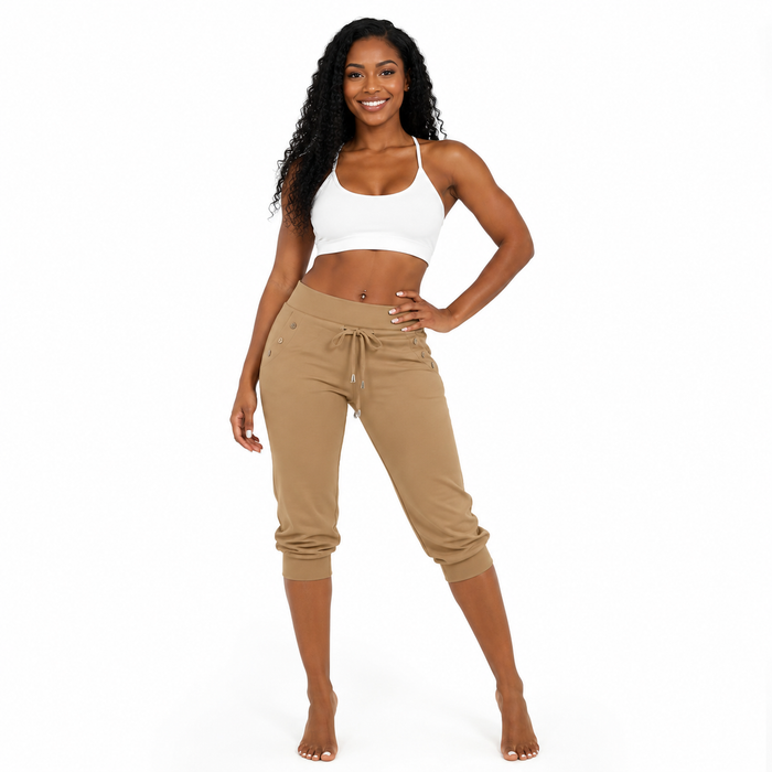 Women's Slim Fit Sweatpants Mid Rise Drawstring Wrinkle