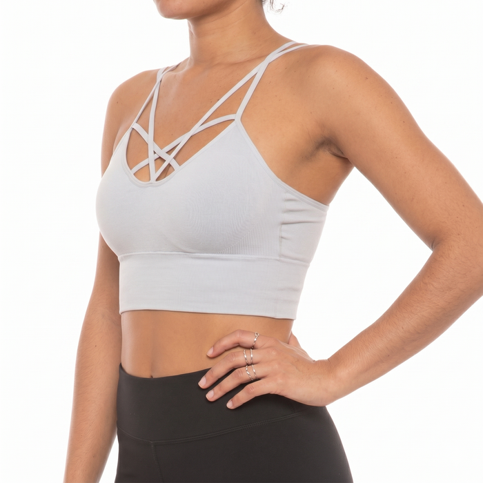 Women's Stone Washed Lattice Bralette