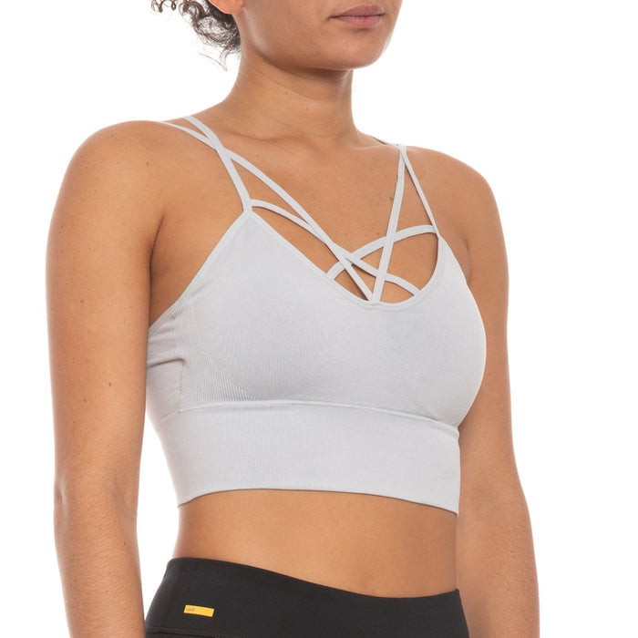 Stone Washed Lattice Bralette Olive image 3