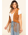 Women’s Studded Suede Rope Stitch Vest