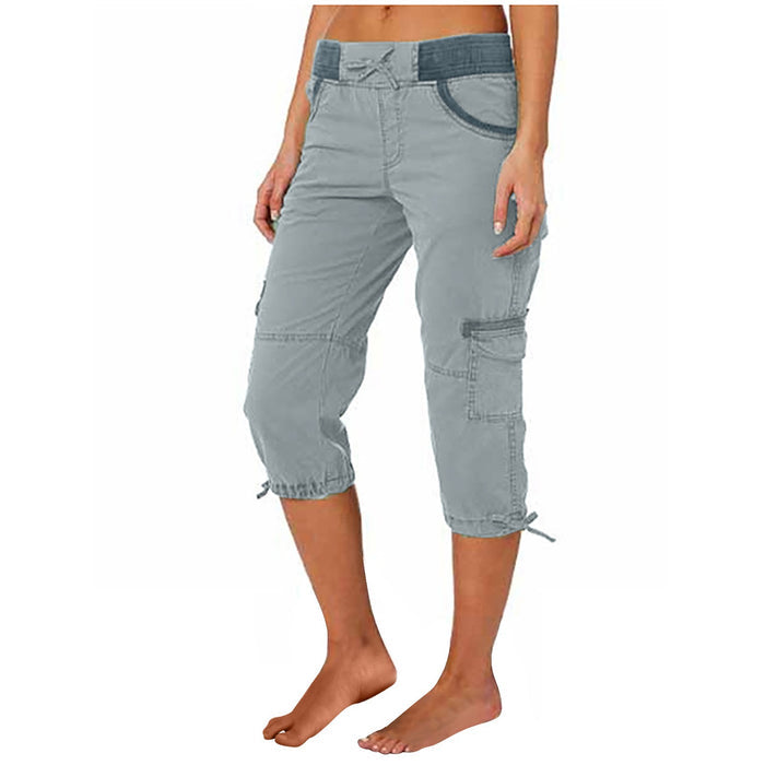 Casual wide leg pants with adjustable waist detail and relaxed fit
