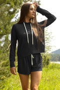 Women's Yoga Non-Zip Hoodie Mahogany image 3