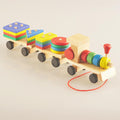 Wooden Train Three-Section Tractor Toy | Child Intelligence Puzzle Toys