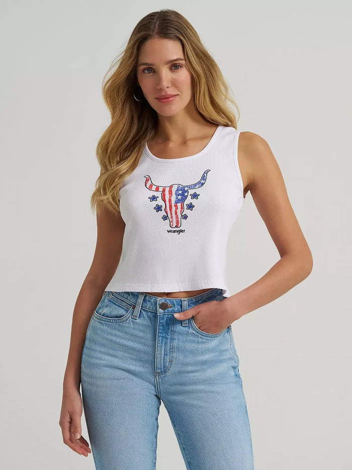Wrangler Graphic Slim Crop Tank