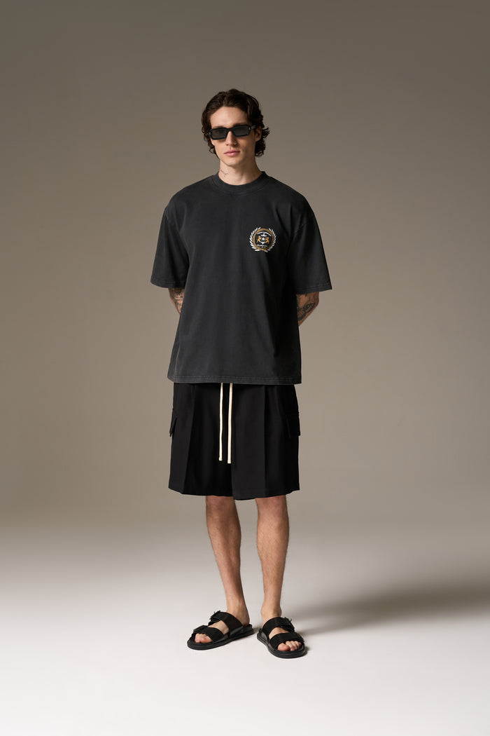 YACHT CLUB GRAPHIC T-SHIRT - WASHED BLACK