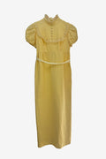 Young persons soft yellow A line maxi dress Childrens size 10