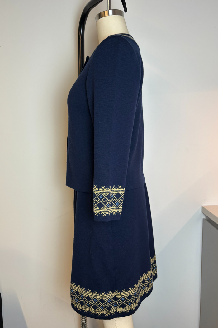 Yves Saint Laurent Navy Embroidered Set