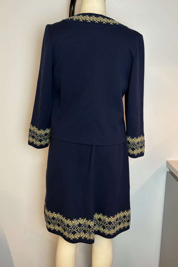 Yves Saint Laurent Navy Embroidered Set