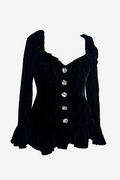 Yves Saint Laurent Velvet Peplum Jacket
