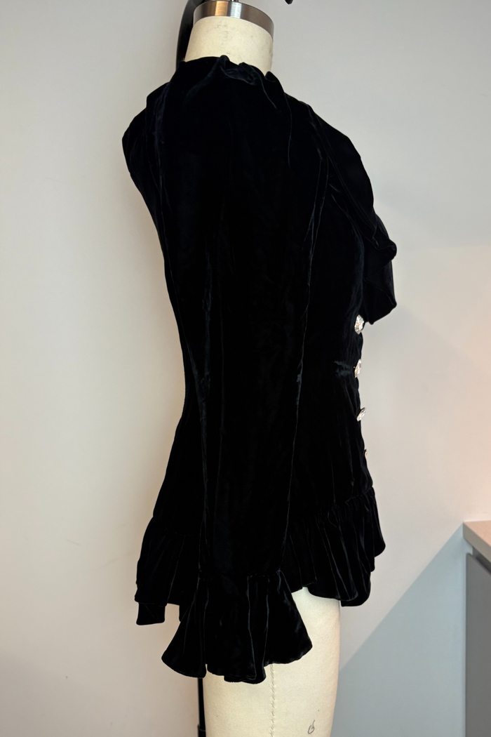 Yves Saint Laurent Velvet Peplum Jacket