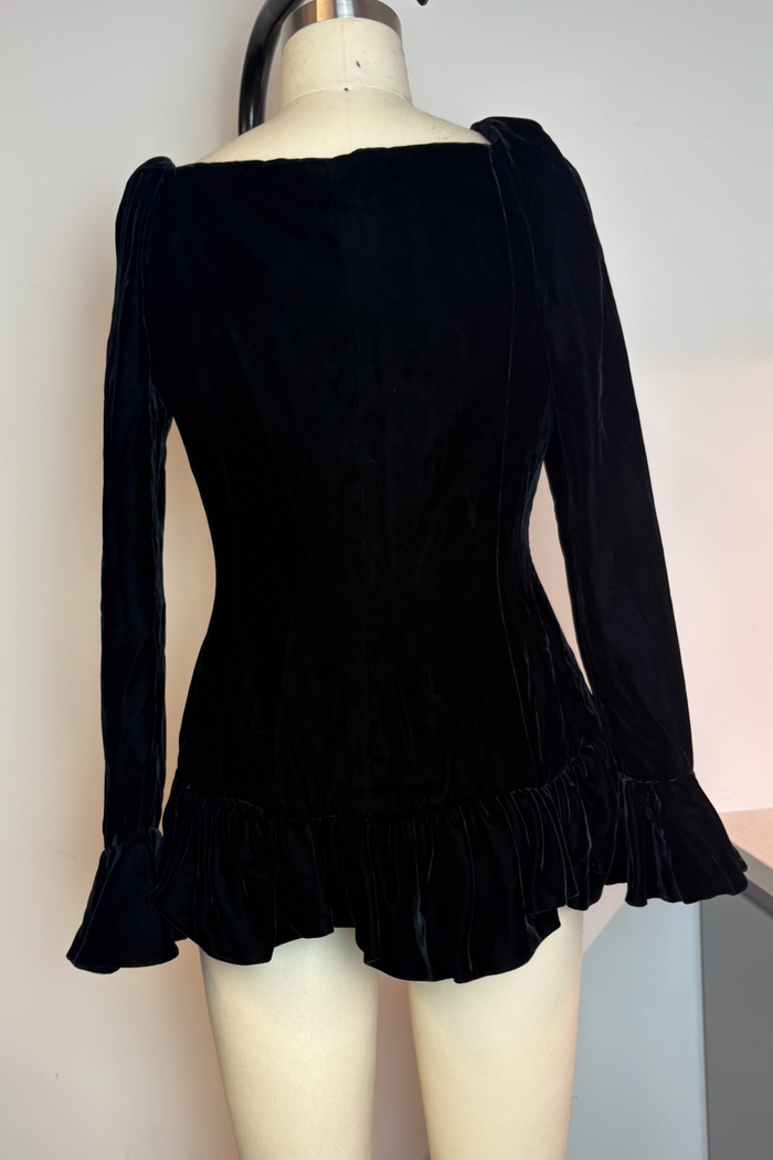 Yves Saint Laurent Velvet Peplum Jacket