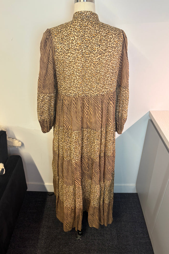 Zimermann Animal Print Patchwork Dress